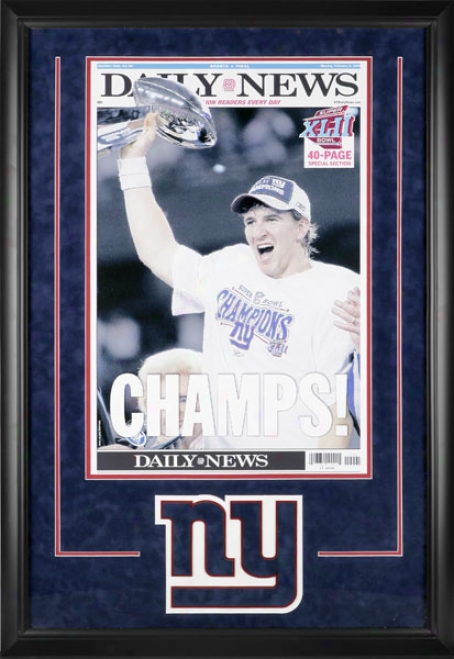 New York Giants Sb Xlii New York Daily News Framed Front Page