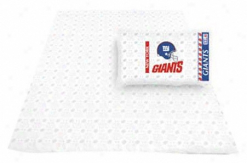 New York Giants Sheet Set - Twin Bed