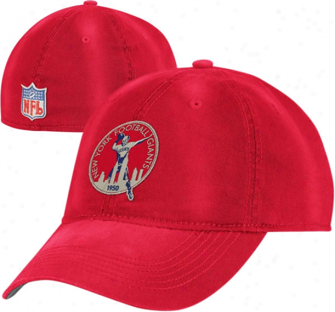 New York Giants Throwback Hat: Vintage Sandblasted Slouhc Flex Hat