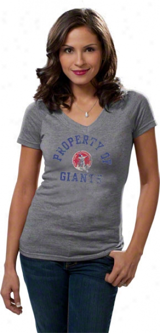 New York Giants Women's Arc Of Succwss Tri-blend T-shirt