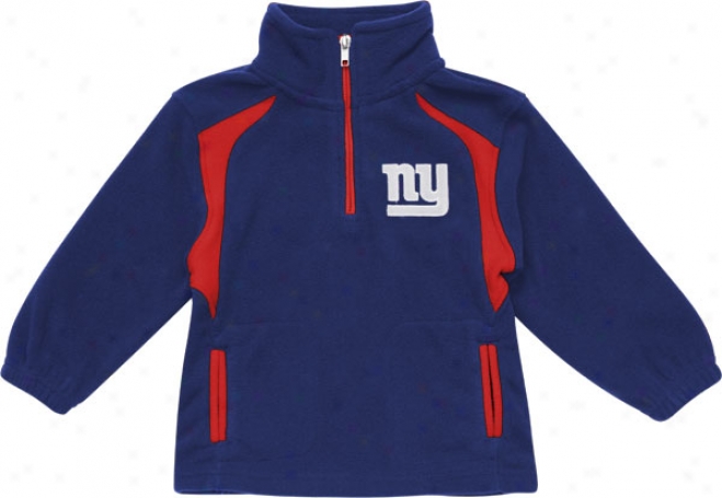 New York Giants Youth Post Game Quarter-zip Fleece Jacket
