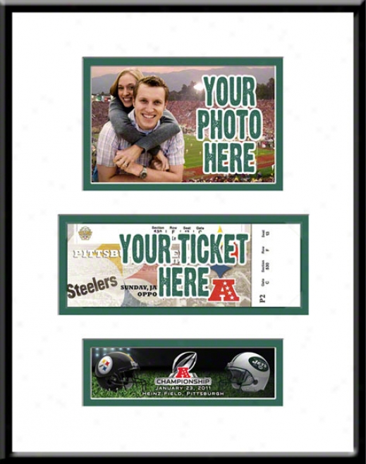 New York Jets 2010 Afc Championship Photo & Ticket Frame