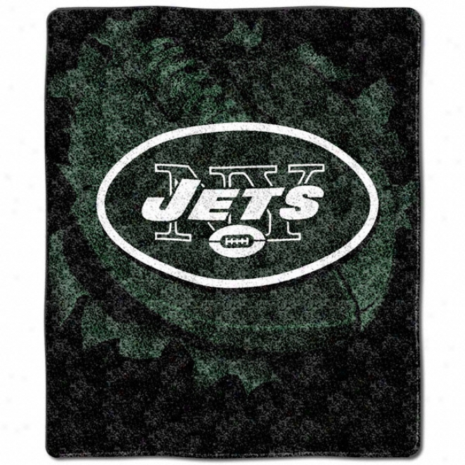 New York Jets 50x60 Burst Series Sherpa Throw