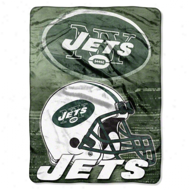 New York Jets 60x80 Aggression Raschel Throw