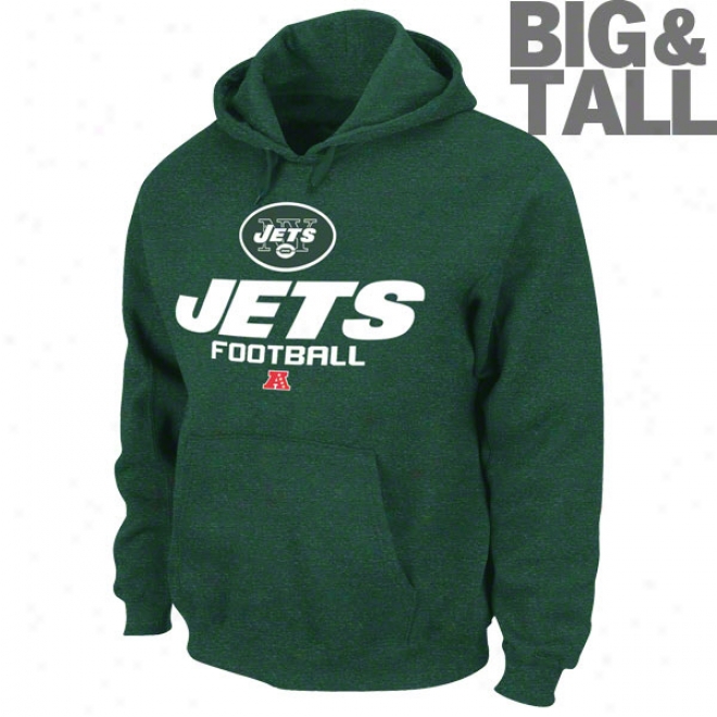 New York Jets Big & Tall Critical Victory V Hooded Sweatshirt
