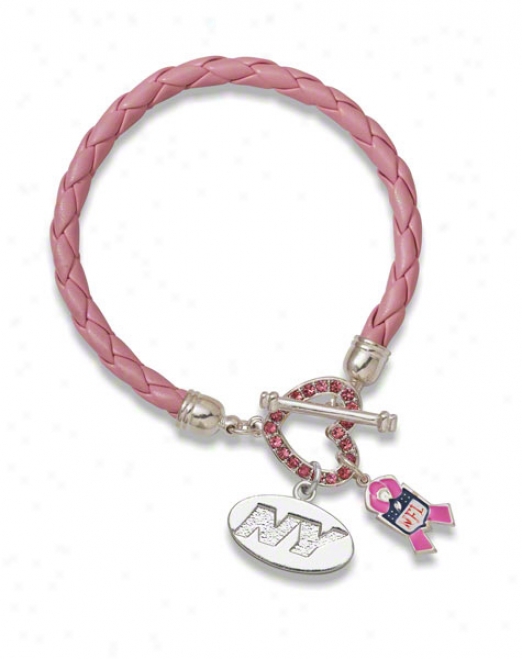 New York Jets Breast Cancer Awarebess Bracelet