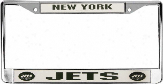 New York Jets Chrome License Lamina Frame