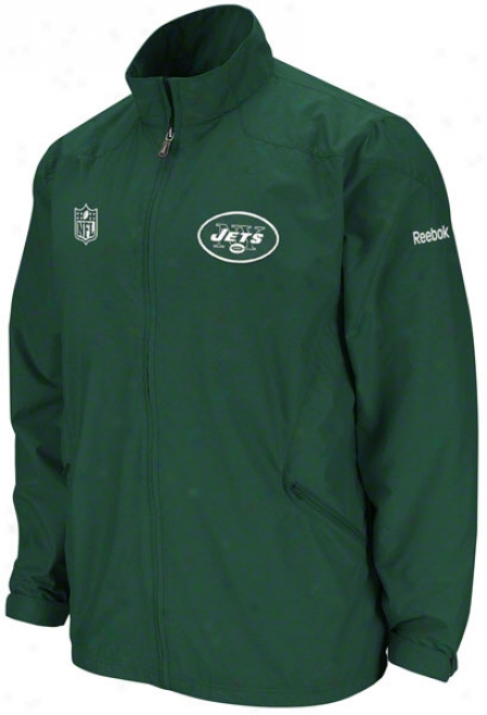 New York Jets Green 201l Sideline Static Storm Lightweight Jacket