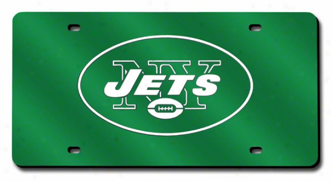 New York Jets Green License Plate Laser Game of ~