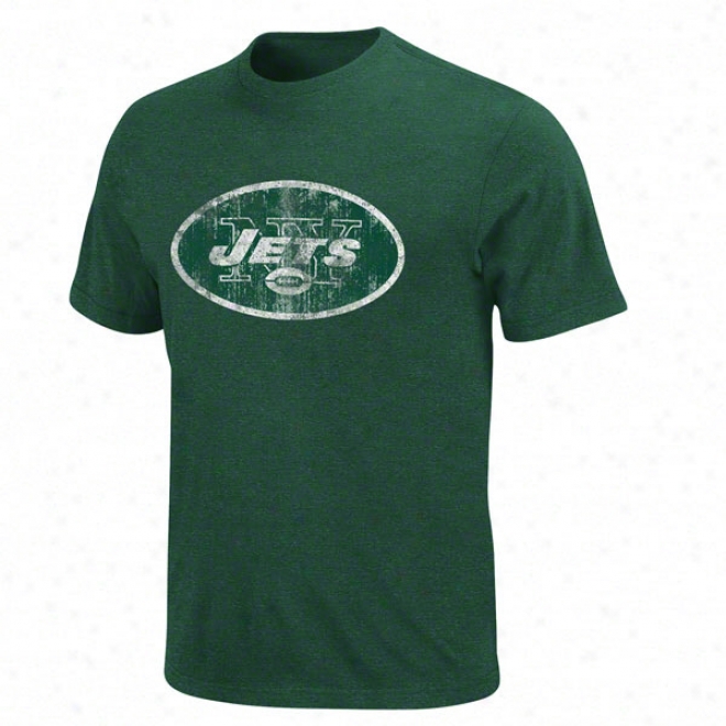 New York Jets Greem Vintage Logo Iii T-shirt