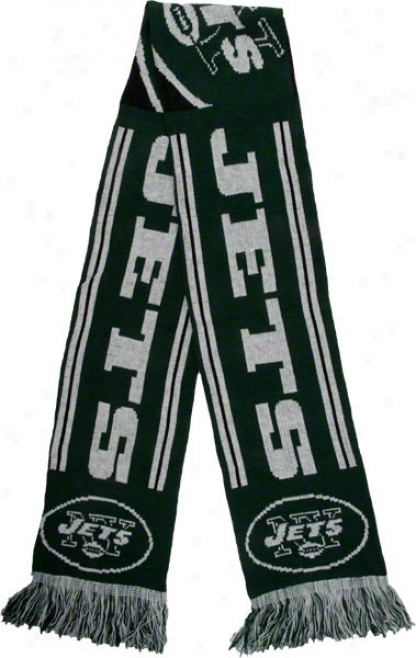 New York Jets Holiday Stripe Scarf