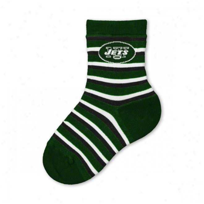 New York Jets Infant Green Nfl Stripe Socks