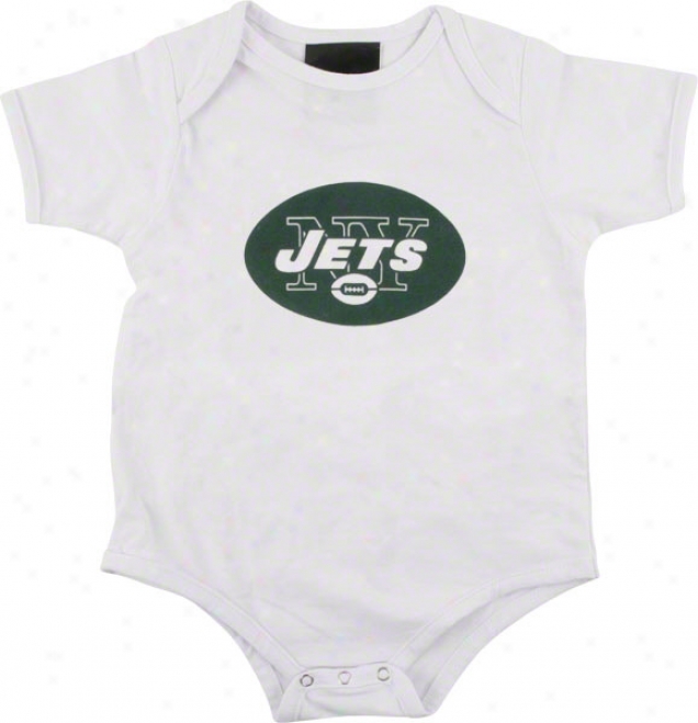 New York Jets Infant White Reebok Llgo Creeper