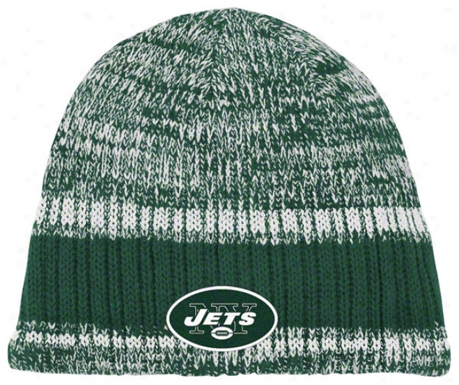 New York Jets Knit Hat: Heathered Uncuffed Knit Hat