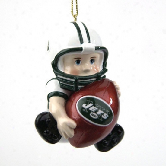 Repaired York Jets Lil Fan Team Player Ornament