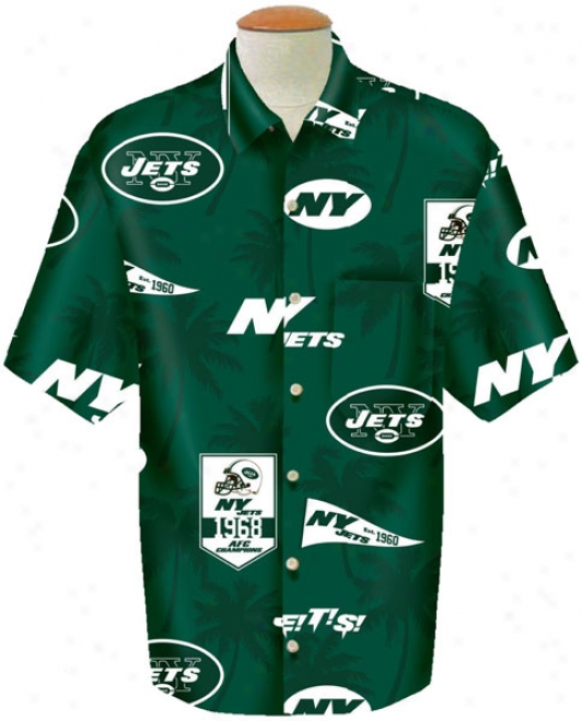 Unaccustomed York Jets Reyn Spooner Hawaiian Shirt