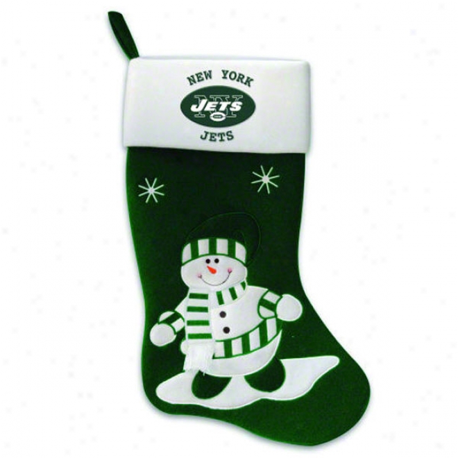 New York Jets Snowman Stocking