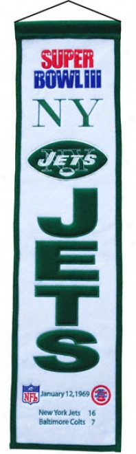 New York Jets Super Bowl Iii Heritage Banner