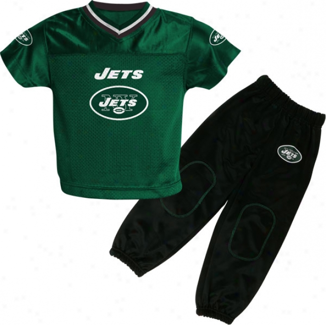 New York Jets Toddler Foottball Jersey And Pant Set