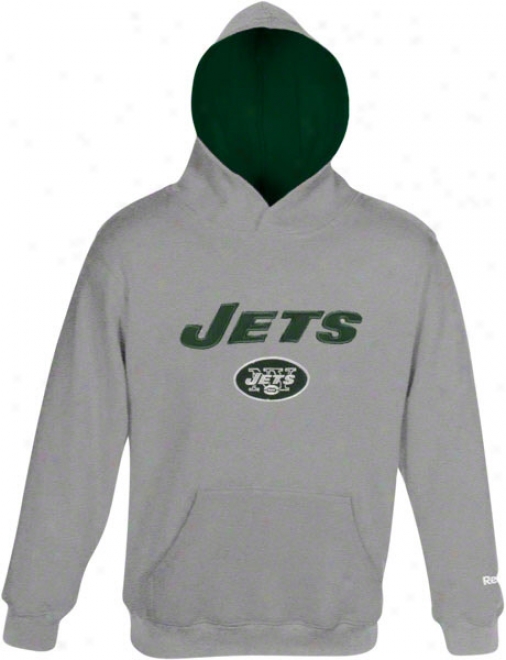 New York Jets Toddler Grey Sportsman Fleece Hooded Sweatshirt