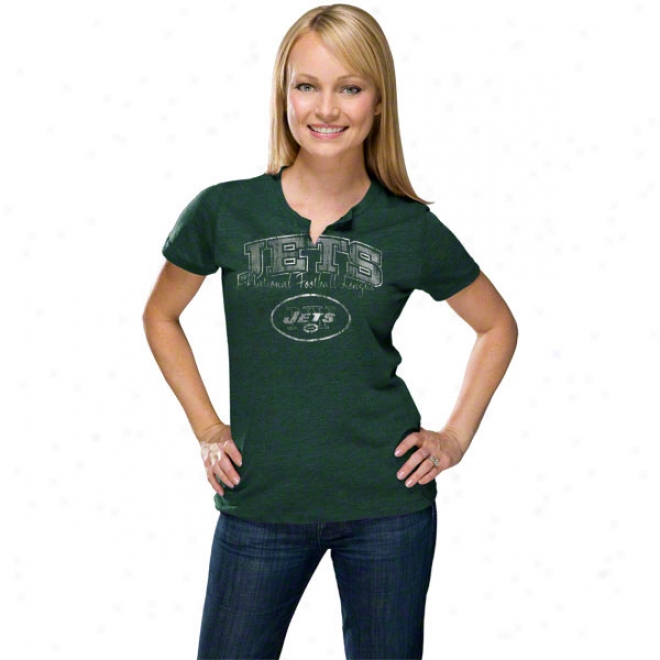 New York Jets Women's Chammpion Swagger Ii Green T-shirt