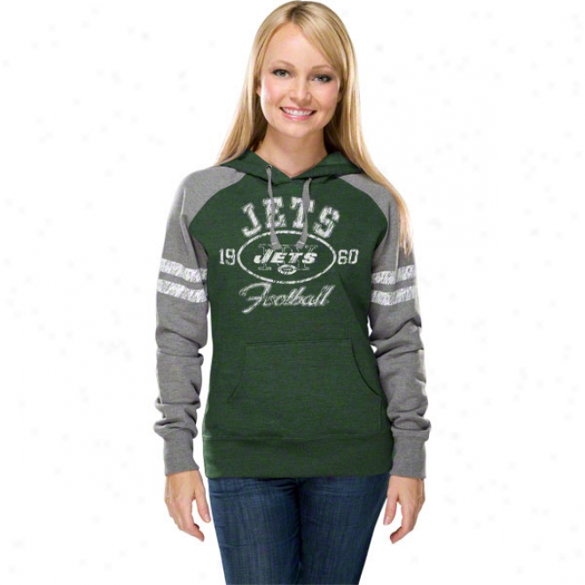 New York Jets Women's Gameday Heroes Ii Green Hooded Sweatshirt