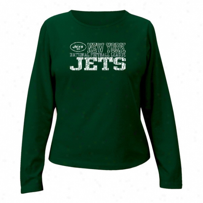 New York Jets Women's Green Can't Stop Her Long Sleeve T-shirt