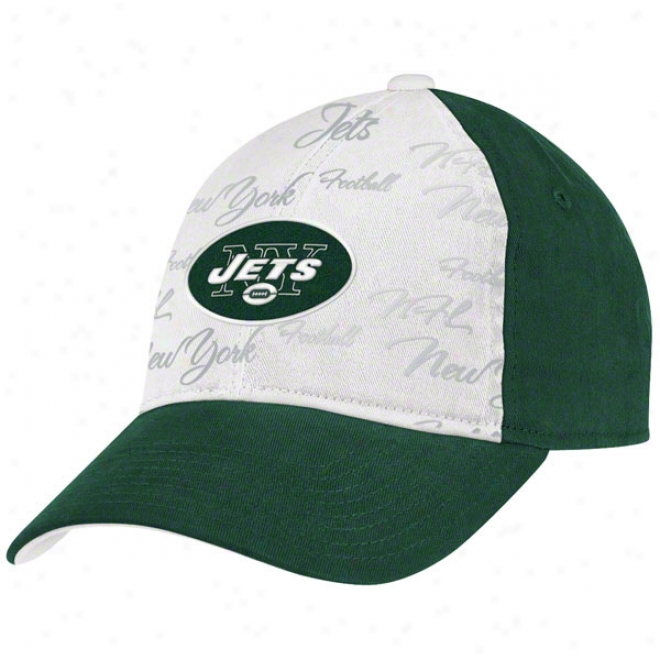 New York Jets Women's Hat: Foil Print Adjustable Hat