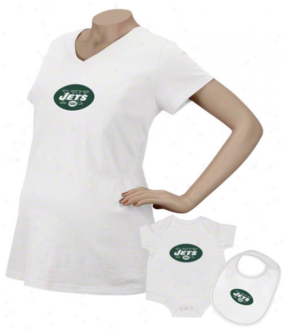 New York Jets Women's Logo Premier Too Maternity T-shirt/infant Set