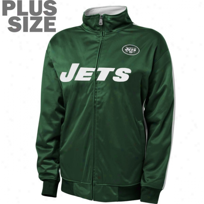 Novel York Jets Women's Plus Size Full-zip Track Jacket