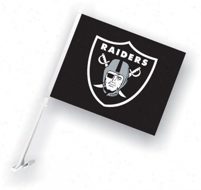 Oakland Raiders 11x18 Double Sided Car Flag - Sharpen Of 2