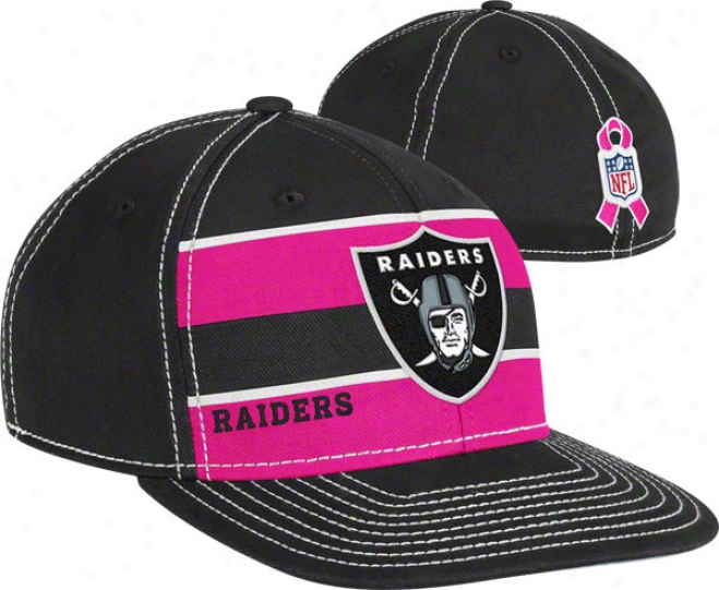 Oakland Raiders 2011 Brast Cancer Awareness Player Sideline Flex Hat