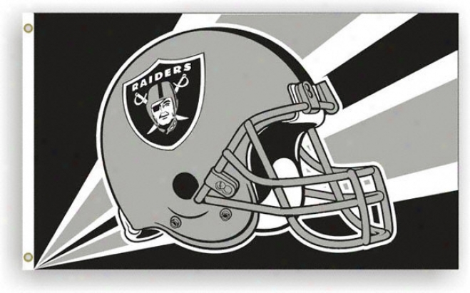 Oakland Raiders 3x5 Helmet Languish