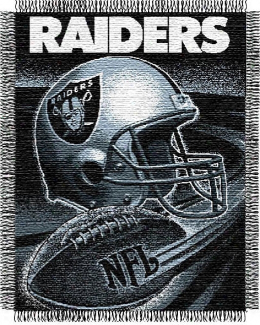 Oakland Raiders 48x60 Spiral Triple Woven Jacquard Throw