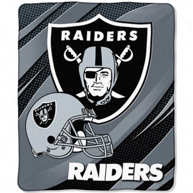 Oakland Raiders 50x60 Imprint Micro Raschel Throw