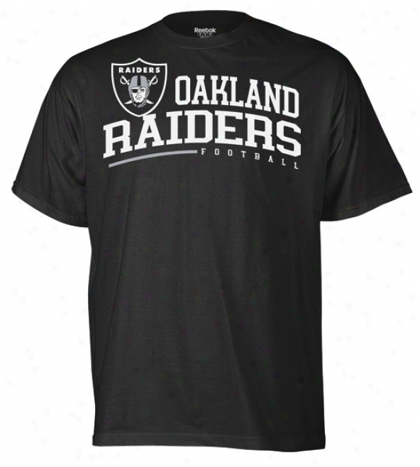 Oakland Raiders Arched Horizon Black T-shirt