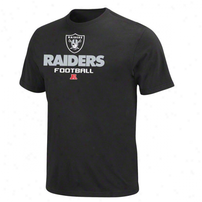 Oakland Raiders Black Critical Victory V T-shirt