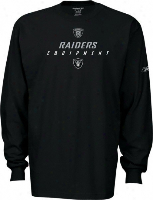 Oakland Raiders Black Equipment Long Sleeve T-shirt