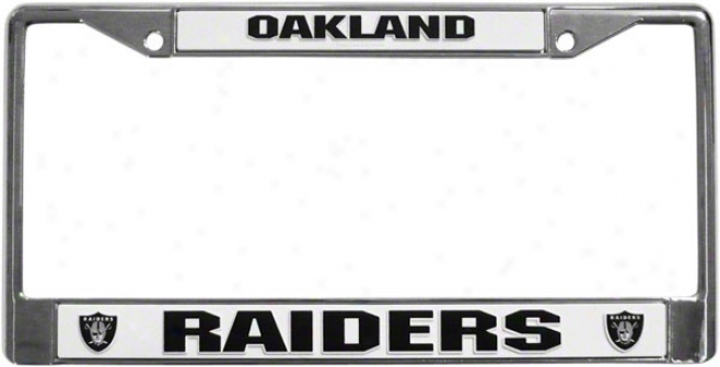 Oakland Raiders Chrome License Plate Frame