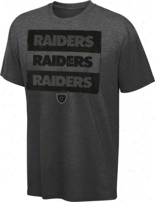 Oakland Raiders Dark Grey Team Mark T-shirt