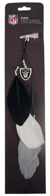 Oakland Raiders Blow  Feather Hair Clip