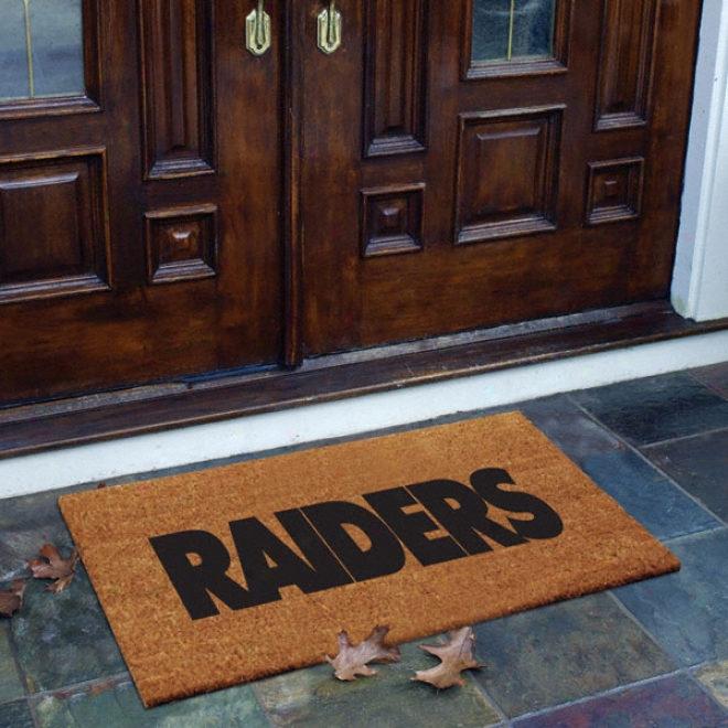 Oakland Raiders Flocked Door Mat