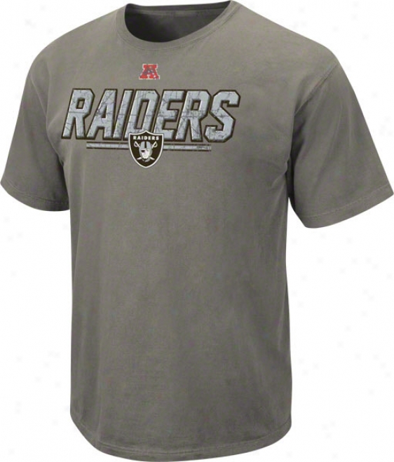 Oakland Raiders Gray Vintage Roster Ii T-shirt
