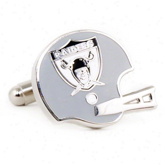 Oakland Raiders Helmet Cufflinks