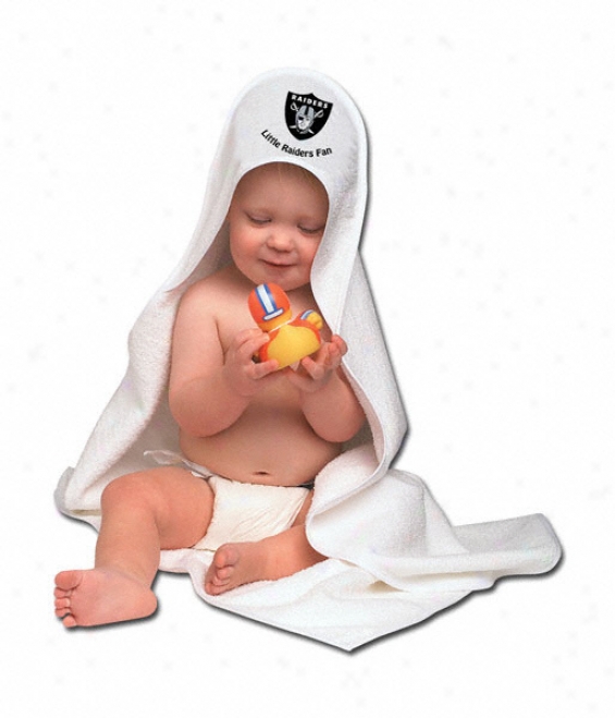 Oaklnd Raiders Hooded Baby Towel