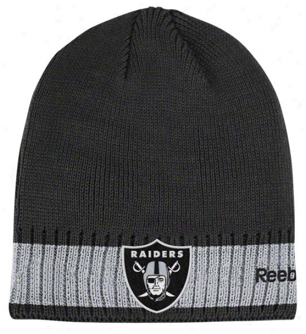 Oakland Raiders Knit Hat: 2011 Coaches Sideline Uncuffed Join Hat