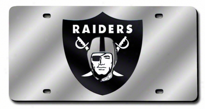 Oakland Raiders License Plate Laser Tay