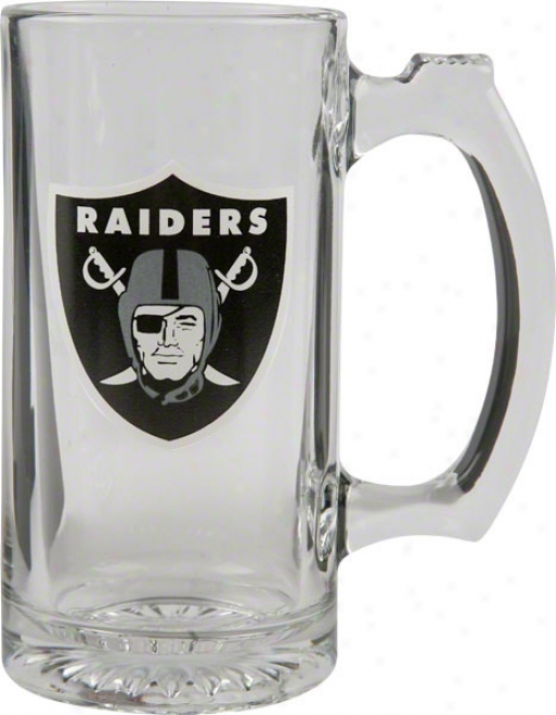 Oakland Raiders Logo Glass Tankard