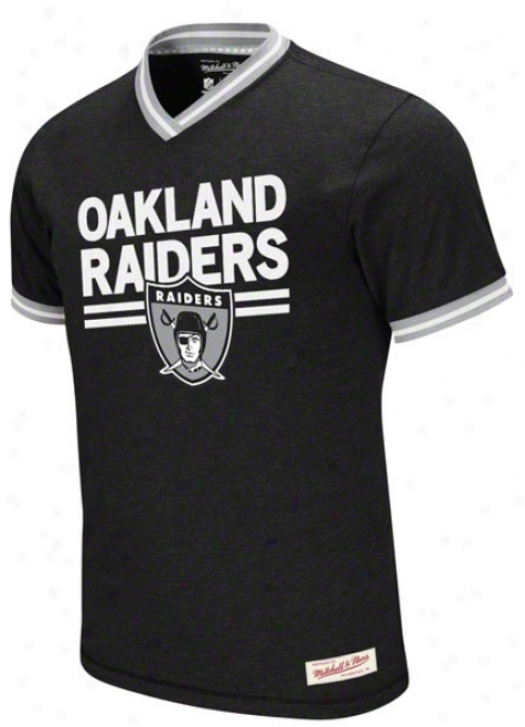 Oakland Raiders Mitchell & Ness Heathered Nfl Off-season Shirt