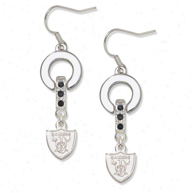 Oakland Raidera Mvp Crystal Earrings